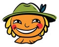 Happy scarecrow, illustration, vector Royalty Free Stock Photo