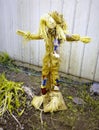 Happy Scarecrow outside nature Royalty Free Stock Photo