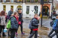 Happy school boys and girls in London Royalty Free Stock Photo
