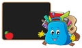 Happy schoolbag topic image 2 Royalty Free Stock Photo