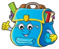 Happy schoolbag topic image 4 Royalty Free Stock Photo