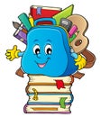 Happy schoolbag topic image 3 Royalty Free Stock Photo