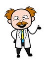 Happy Scientist Cartoon Illustration