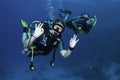 Happy scuba divers Royalty Free Stock Photo