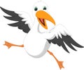Happy seagull cartoon Royalty Free Stock Photo