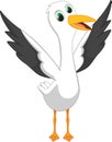 Happy seagull cartoon Royalty Free Stock Photo