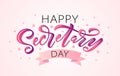 Happy Secretary Day hand lettering vector illustration. 24 April 2019. Administrative Professionals Day