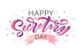 Happy Secretary Day hand lettering vector illustration. 24 April 2019. Administrative Professionals Day