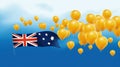 Happy Selebrating the spirit of Australia: a joyful Australia day with flags, kangaroos, and national pride in a festive