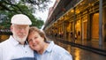 Happy Senior Adult Couple Enjoying an Evening in New Orleans, LA Royalty Free Stock Photo