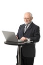 Happy senior businessman using computer Royalty Free Stock Photo
