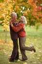 Portrait of a happy senior couple dancing Royalty Free Stock Photo