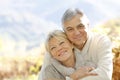 Happy senior couple embracing Royalty Free Stock Photo