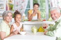 Senior couple preparing dinner Royalty Free Stock Photo