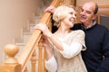 Happy senior couple indoors Royalty Free Stock Photo