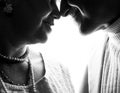 Happy senior couple in love. Close-up portrait of a happy senior couple looking at each other. Royalty Free Stock Photo