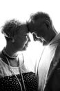 Happy senior couple in love. Close-up portrait of a happy senior couple looking at each other. Royalty Free Stock Photo