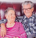 Happy senior couple in love at retirement Royalty Free Stock Photo