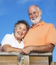 Happy Senior Couple Outdoors Royalty Free Stock Photo