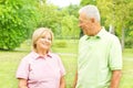 happy senior couple outdoors Royalty Free Stock Photo