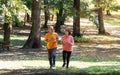 Happy senior couple running together Royalty Free Stock Photo