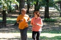 Happy senior couple running together Royalty Free Stock Photo