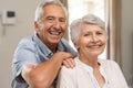 Happy senior couple smiling Royalty Free Stock Photo