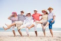 Happy senior friends dancing Royalty Free Stock Photo