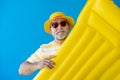 Happy senior man ready to summer vacation Royalty Free Stock Photo