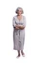 Happy senior woman wearing light dress Royalty Free Stock Photo