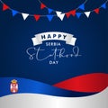 Happy Serbia Statehood Day Vector Design Template Background