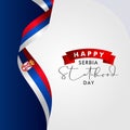 Happy Serbia Statehood Day Vector Design Template Background