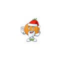 Happy shallot in Santa costume mascot style