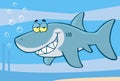Happy shark cartoon character Royalty Free Stock Photo