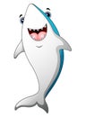 Happy shark cartoon Royalty Free Stock Photo