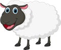 Happy sheep cartoon