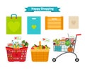 Happy shopping concept. Only fresh and natural