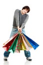 Happy shopping man Royalty Free Stock Photo