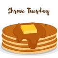 Happy Shrove Tuesday, pancake day vector illustration