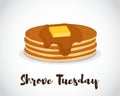 Happy Shrove Tuesday, pancake day vector illustration
