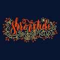 Happy shrovetide hand lettering