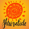 Happy shrovetide hand lettering