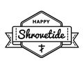 Happy Shrovetide holiday greeting emblem