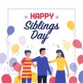 Happy siblings day design