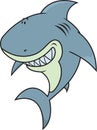 Happy,silly looking great white shark