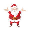 Happy silly Santa Claus - cartoon style character