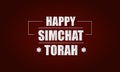 Happy Simchat Torah text and background illustration design