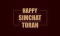 Happy Simchat Torah text and background illustration design