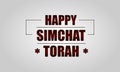 Happy Simchat Torah text and background illustration design