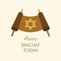 Happy Simchat Torah vector